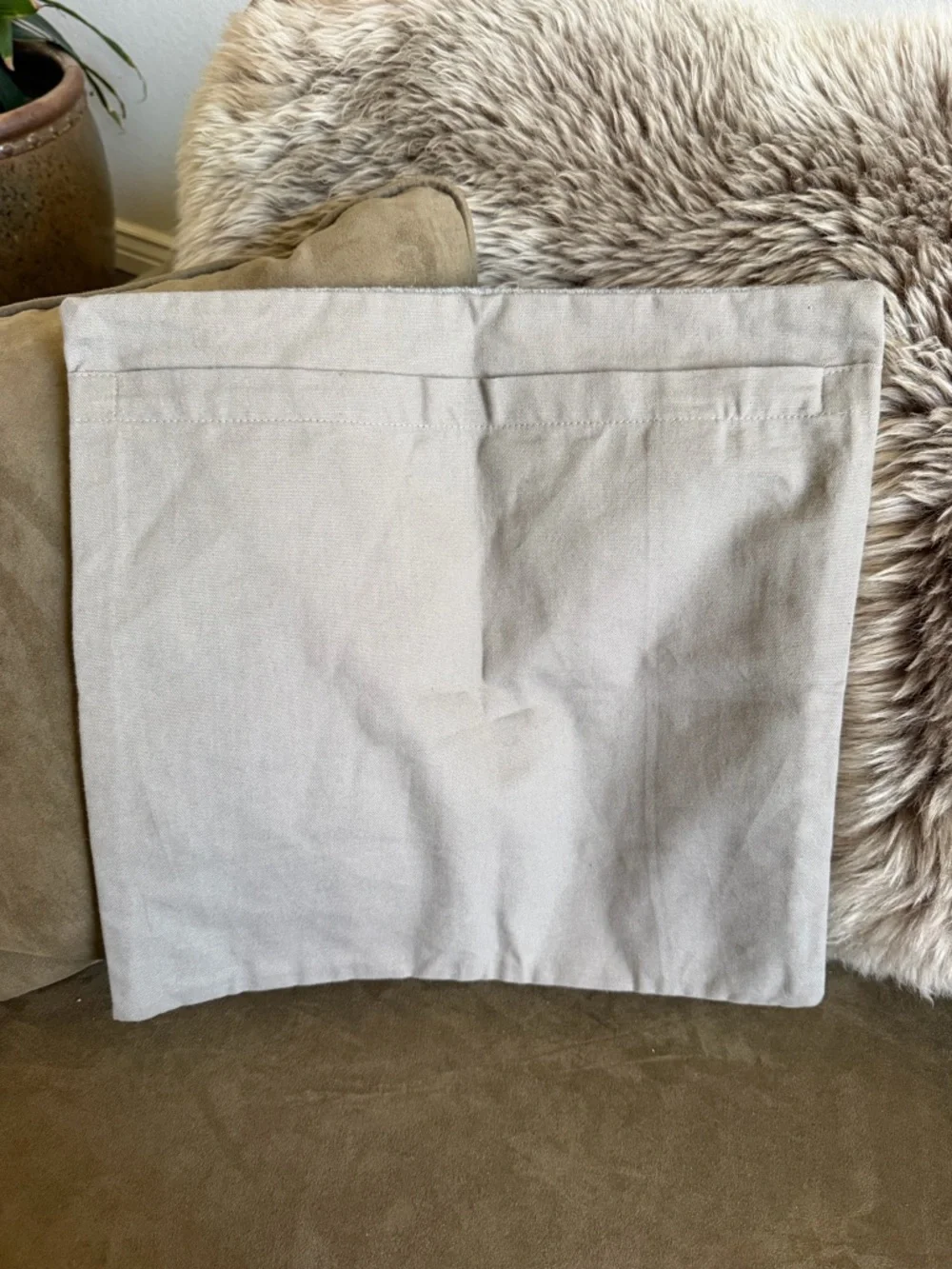 West Elm Gray Red Felt Presents Pillow Cover